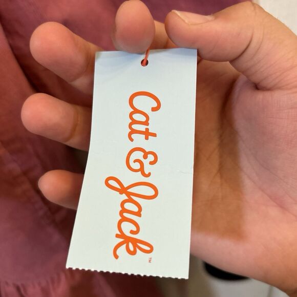 NWT Cat & Jack Girls Eyelet Ruffle Long Sleeve Dress – Mauve Size XXL (18) - Picture 4 of 15